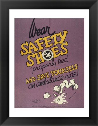 Framed Safety Shoes Print