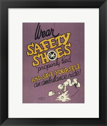 Framed Safety Shoes Print