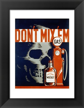 Framed Don&#39;t Mix Em&#39; Print