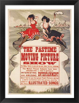 Framed Pastime moving picture show Print