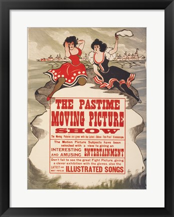 Framed Pastime moving picture show Print