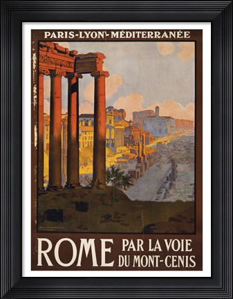 Framed Rome Vintage Travel Print