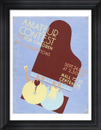 Framed Amateur Contest for Children Final Eliminations Print