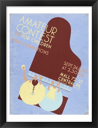 Framed Amateur Contest for Children Final Eliminations Print