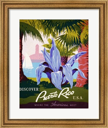 Framed Discover Puerto Rico Print