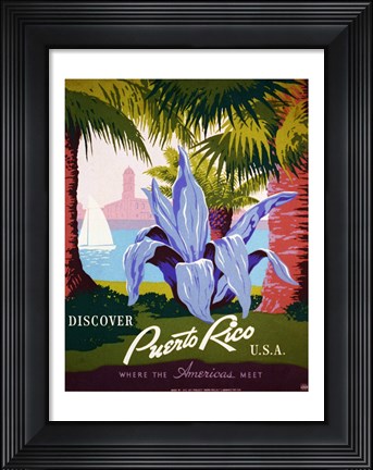 Framed Discover Puerto Rico Print