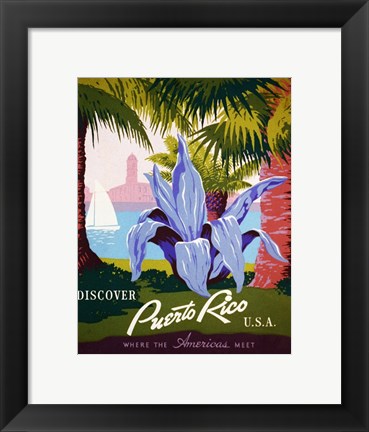 Framed Discover Puerto Rico Print