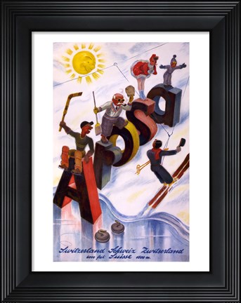 Framed Arosa, Switzerland Print