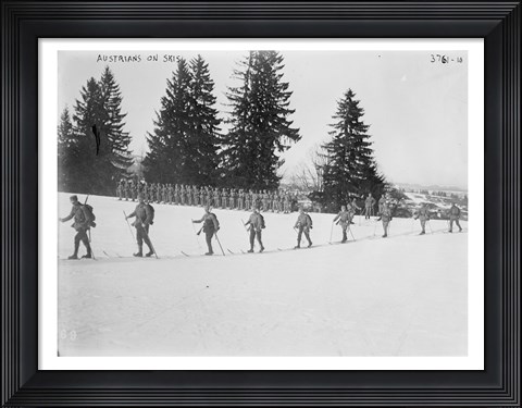 Framed Austrians on Skis Print