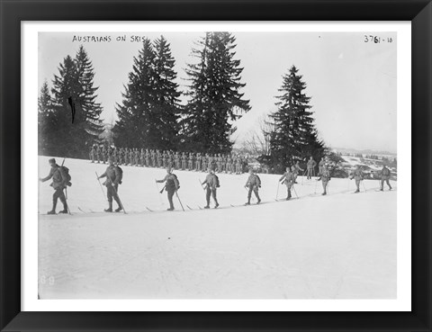 Framed Austrians on Skis Print