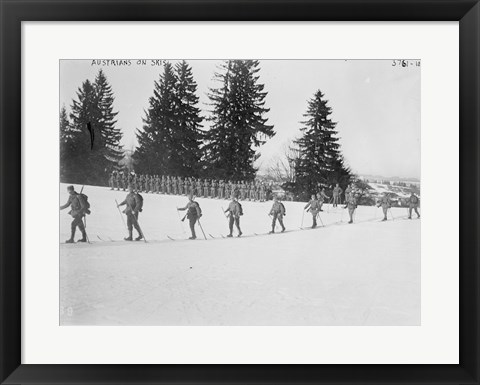 Framed Austrians on Skis Print