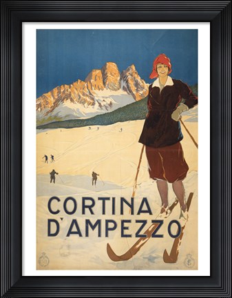Framed Cortina d&#39;Ampezzo Print