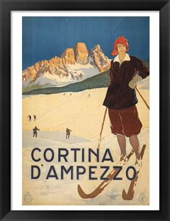 Framed Cortina d&#39;Ampezzo Print