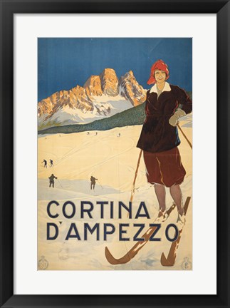 Framed Cortina d&#39;Ampezzo Print