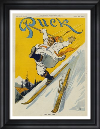 Framed lost ski Print