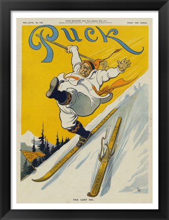 Framed lost ski Print