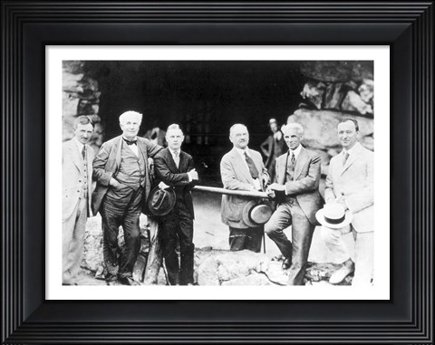 Framed Firestone Edison Ford and Fred Seely Grove Park Inn Asheville 1918 Print