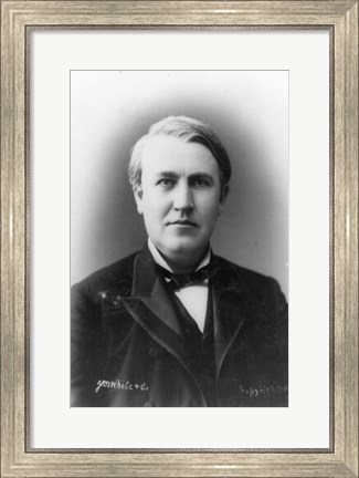 Framed Thomas Edison Portrait Print