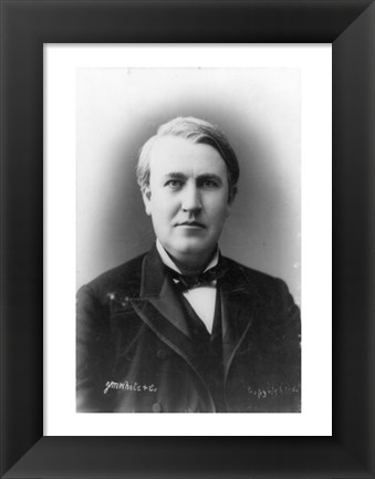 Framed Thomas Edison Portrait Print