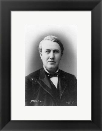 Framed Thomas Edison Portrait Print