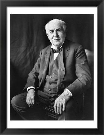 Framed Thomas Edison Seated Print