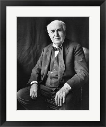 Framed Thomas Edison Seated Print