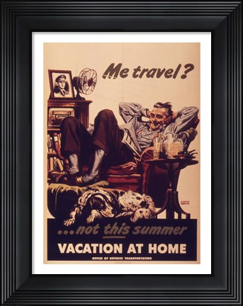 Framed Vacation At Home Print
