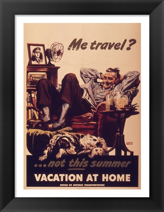 Framed Vacation At Home Print