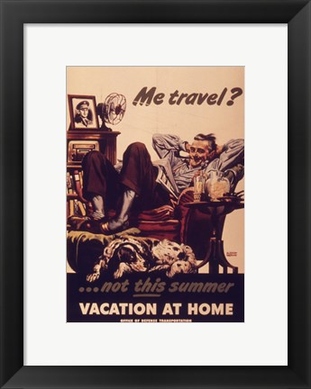 Framed Vacation At Home Print