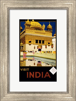 Framed Visit India, travel poster, 1935 Print