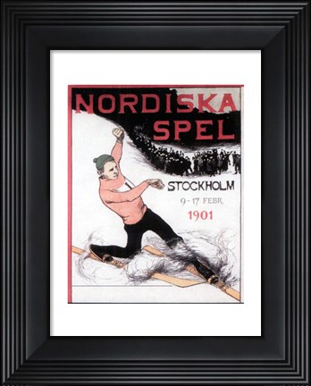 Framed Nordiska spel affisch 1901 Print