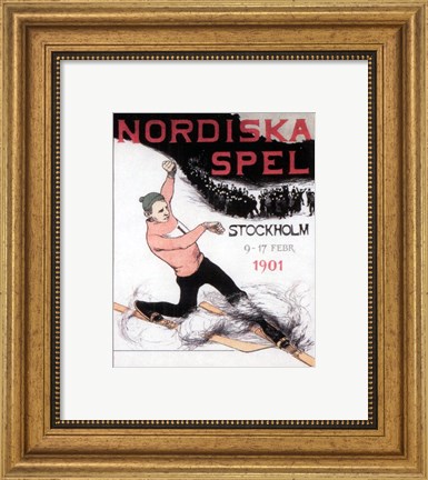 Framed Nordiska spel affisch 1901 Print