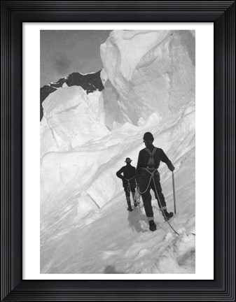 Framed Climbing Mt Mckinley Print