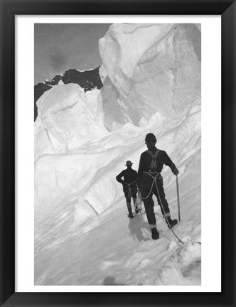 Framed Climbing Mt Mckinley Print