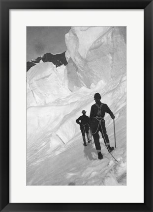 Framed Climbing Mt Mckinley Print