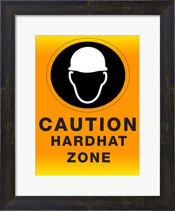 Framed Safety Hard Hat Print
