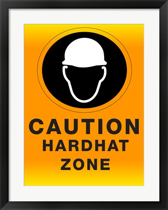 Framed Safety Hard Hat Print