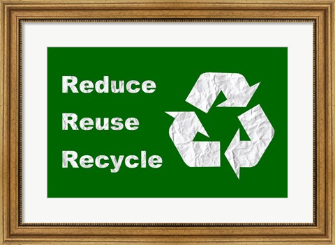 Framed Reduce, Reuse, Recycle Print