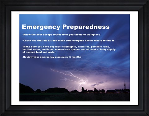 Framed Emergency Preparedness Print