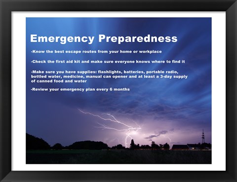 Framed Emergency Preparedness Print