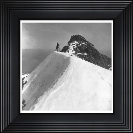 Framed Washington - Mount Rainier Top of Gibralter Rock Print