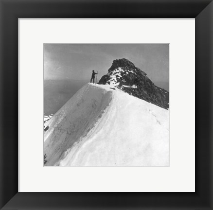 Framed Washington - Mount Rainier Top of Gibralter Rock Print