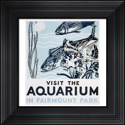 Framed Visit the aquarium in Fairmount Park Print