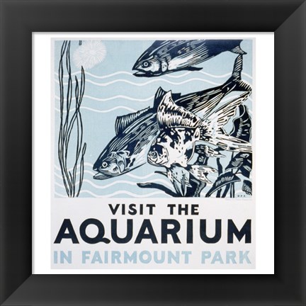 Framed Visit the aquarium in Fairmount Park Print