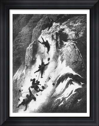Framed Matterhorn disaster Gustav Dore Print