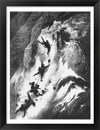 Framed Matterhorn disaster Gustav Dore Print