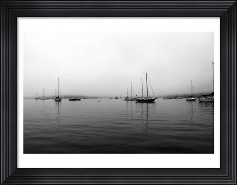Framed Grey day in Boothbay Print