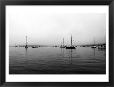 Framed Grey day in Boothbay Print