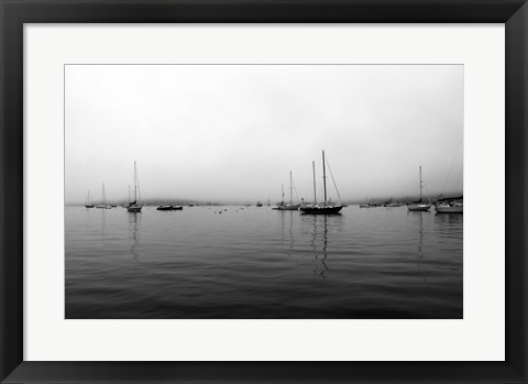 Framed Grey day in Boothbay Print