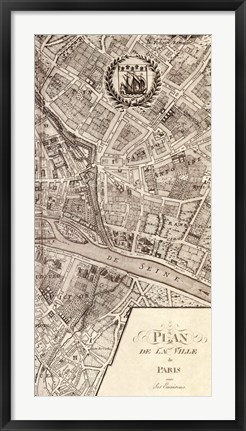 Framed Plan de la Ville de Paris, 1715 (R) Print